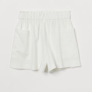 SUNDAYS paper waist white cotton shorts size 0
